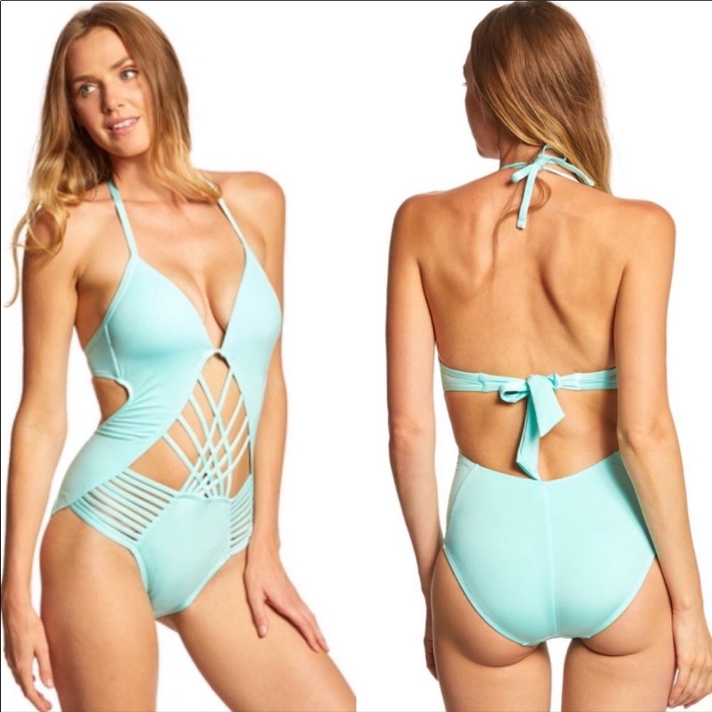 Kenneth Cole Aqua Sexy One Piece Swimsuit NWT